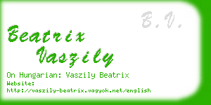 beatrix vaszily business card